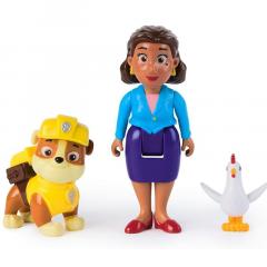 Set 2 figurine - Paw Patrol - Rubble si Mayor Goodway