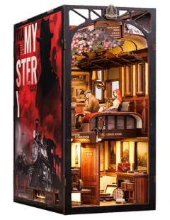 Puzzle 3D 322 piese - Cotor de carte DIY - Train Mystery Case