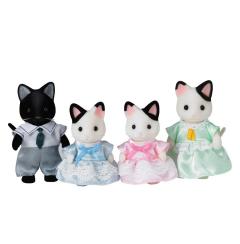 Set 4 figurine - Sylvanian Families - Tuxedo Cat Family