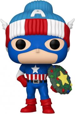 Figurina - Pop! Marvel Holiday: Captain America