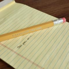 Creion cu radiera - Galben