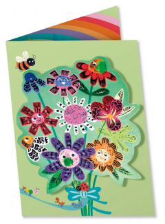 Set de razuit si realizat felicitari - Flori