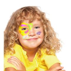 Trusa make-up pentru pictura pe fata cu sabloane - Flori si Fluturi