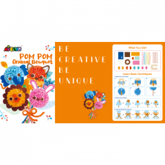 Set creativ - Pom Pom - Buchet animalute