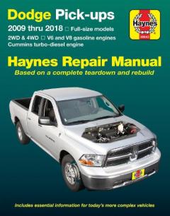 Coperta cărții Dodge Pick-Ups 2009 Thru 2018 Haynes Repair Manual