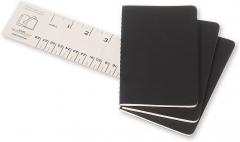 Set 3 caiete - Moleskine Cahier - Pocket, Ruled - Black