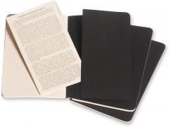 Set 3 caiete - Moleskine Cahier - Pocket, Ruled - Black