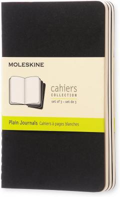 Set 3 caiete - Moleskine Cahier - Pocket, Plain - Black