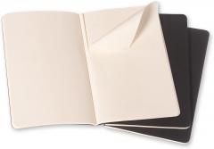 Set 3 caiete - Moleskine Cahier - Pocket, Plain - Black