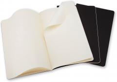 Set 3 caiete - Moleskine Cahier - Pocket, Plain - Black