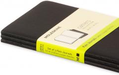 Set 3 caiete - Moleskine Cahier - Pocket, Plain - Black