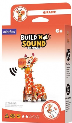 Puzzle 3D cu sunet - Build 'n' Sound - Girafa