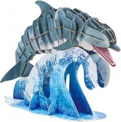 Puzzle 3D 83 piese - Delfin cu bot gros - Deluxe