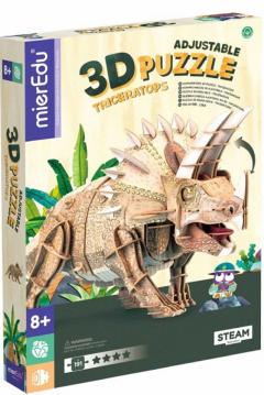 Puzzle 3D reglabil 191 piese - Triceratops - Deluxe
