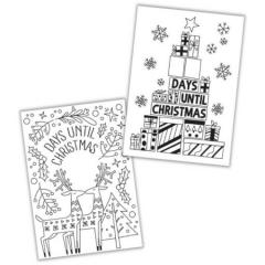 Set 4 markere cu creta - Uni Chalk - Motive Scandinave