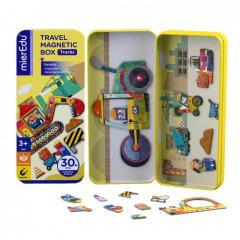 Puzzle magnetic in cutie metalica - Camioane, 30 piese