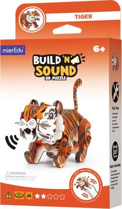 Puzzle 3D 45 piese - Build 'n' Sound - Tigru