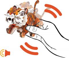 Puzzle 3D 45 piese - Build 'n' Sound - Tigru