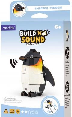 Puzzle 3D 31 piese - Build 'n' Sound - Pinguin