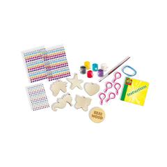 Set creativ - Pictat brelocuri din lemn si lipit diamante
