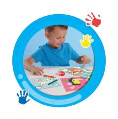 Set creativ 3 in1 de pictat cu degetul - De colorat si de lipit