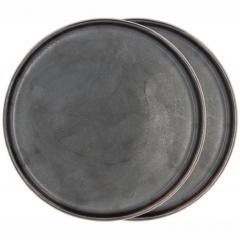 Set 2 farfurii - Fjord - Negru metalic
