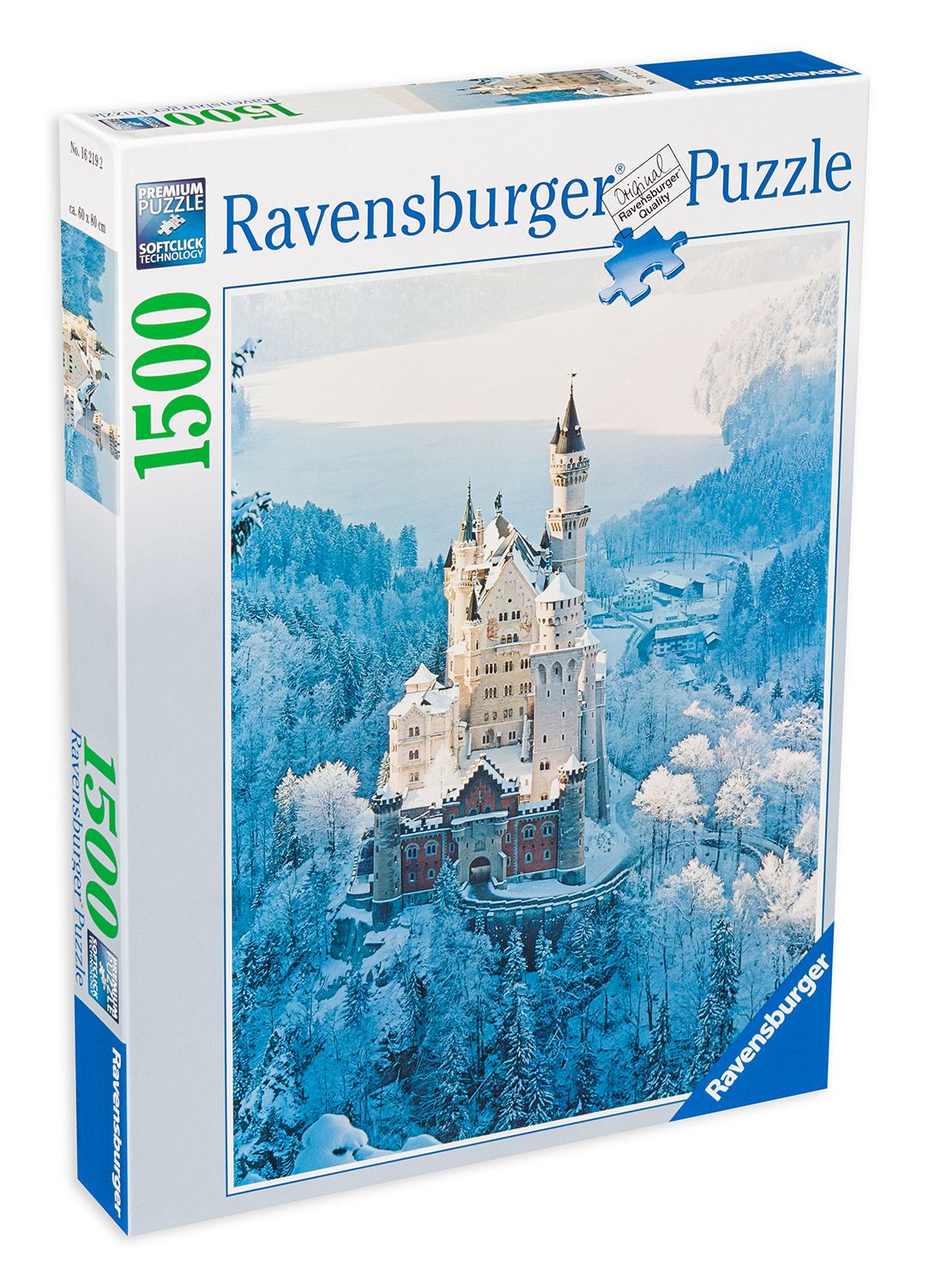 Puzzle 1500 piese - Castelul Neuschwanstein iarna - Ravensburger