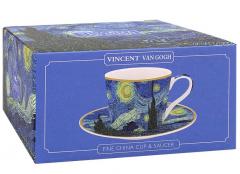 Set cana si farfurie - Van Gogh (doua modele - pret pe bucata)