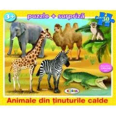 Puzzle - Animale din tinuturile calde (30 piese)