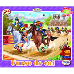 Puzzle 120 de piese - Curse de cai 