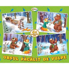Puzzle - Ursul pacalit de vulpe - 4 imagini