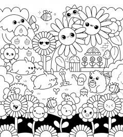 The Super Kawaii Coloring Book