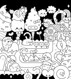 The Super Kawaii Coloring Book