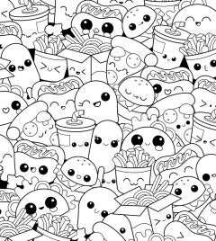 The Super Kawaii Coloring Book