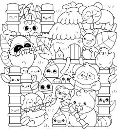 The Super Kawaii Coloring Book