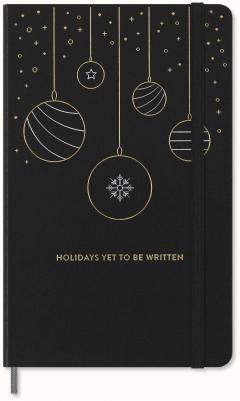 Carnet - Holiday - Moleskine Festive - Large, Hard Cover, Ruled - Baubles - Black