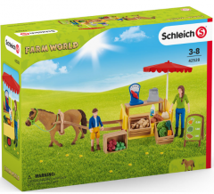 Set de joaca - Schleich - Stand mobil pentru vanzarea produselor agricole
