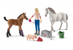 Set figurine - Farm World - Veterinar in vizita