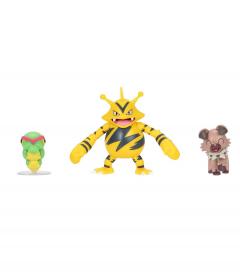 Set 3 figurine - Pokemon - Caterpie, Rockruff, Electabuzz