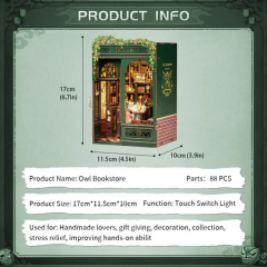 Puzzle 3D 88 piese - Cotor de carte - Biblioteca bufnitei