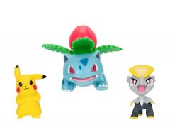 Set 3 figurine - Pokemon - Battle Figure Set - Pikachu, Jangmo-o, Ivysaur