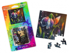 Puzzle mic din lemn - Flori - Ghiocel