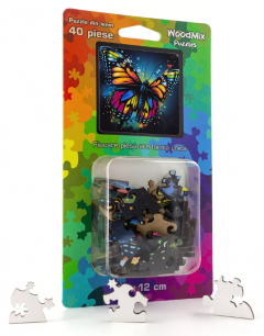 Puzzle mic din lemn - Insecte - Fluture