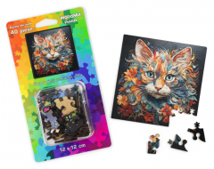 Puzzle mic din lemn - Pisici - Chantilly-Tiffany 2