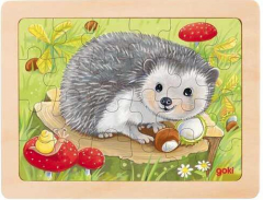 Puzzle de lemn, 24 piese - Animale din padure