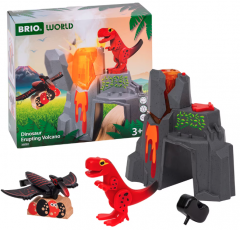 Set de joaca - Vulcan in eruptie (Cu figurina dinozaur)