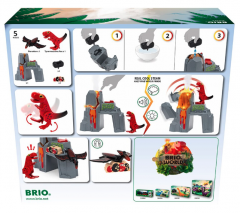 Set de joaca - Vulcan in eruptie (Cu figurina dinozaur)