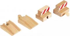 Set 4 accesorii trenulet - BRIO World - Stop & Ramp Tracks