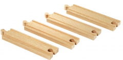 Accesoriu feroviar - Brio - Sine drepte, 4 bucati