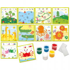 Set creativ - Decoreaza si picteaza cu amprenta